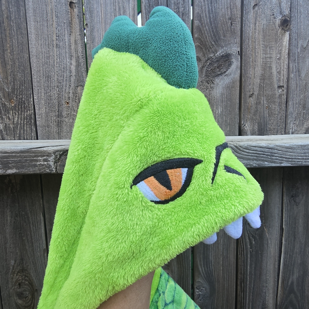 Saint Eve Dino Green Dinosaur Youth Kids One Piece Blanket Sleeper Size 7-8 - Picture 5 of 12